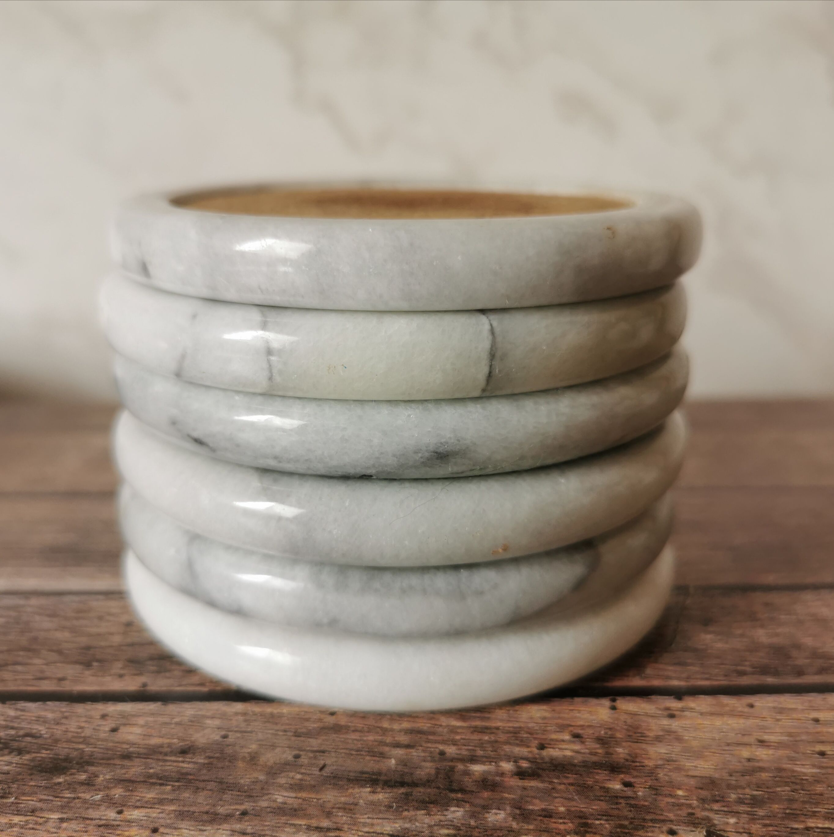 Ashtray and marble under glass