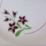 Set of 4 vintage porcelain dinner plates from the Salins factory