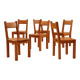 Solid elm chairs, 1980s