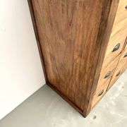 Craftsman's cabinet with 24 drawers in solid pine, 1950s.
