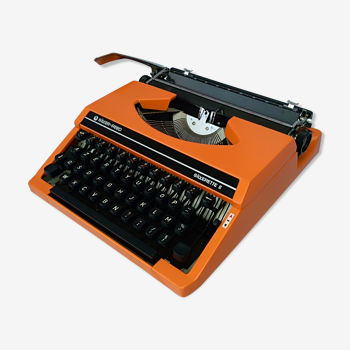 Silver reed portable typewriter orange