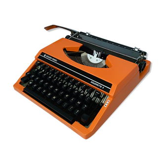 Silver reed portable typewriter orange