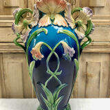 Grand vase barbotine Art Nouveau