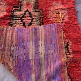 Moroccan carpet boujad red - 90 x 313 cm