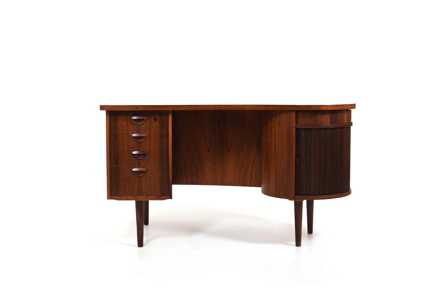 Fine Danish Kidney Desk Model 54 by Feldballes Møbelfabrik 1950s