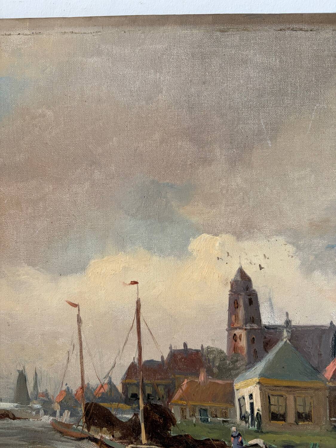 Dutch port scene, early 20th century signed J Gulik