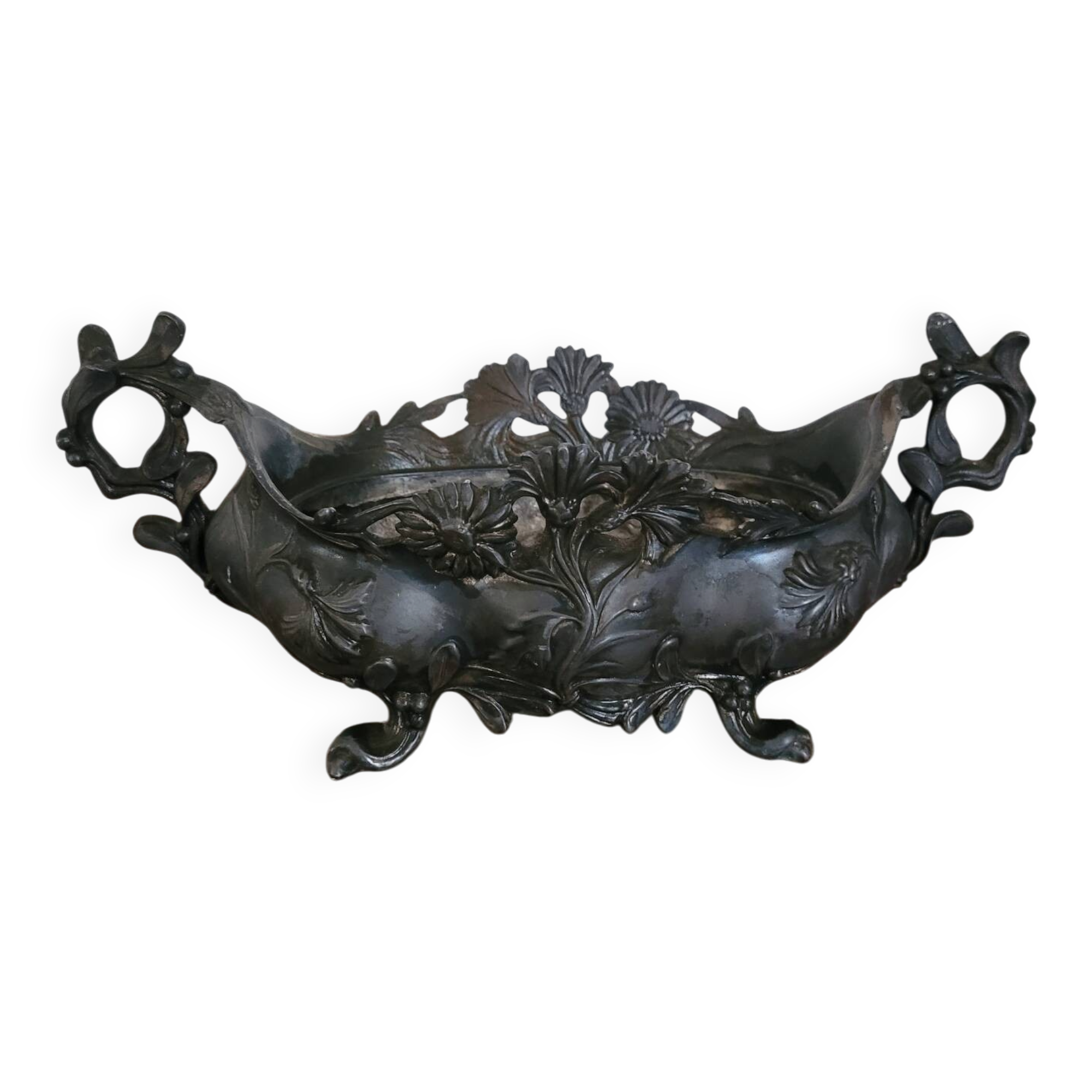 Jardinière, centre de table Rococo en régule