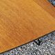 Triangle coffee table in golden blond oak base full iron of the 50s
