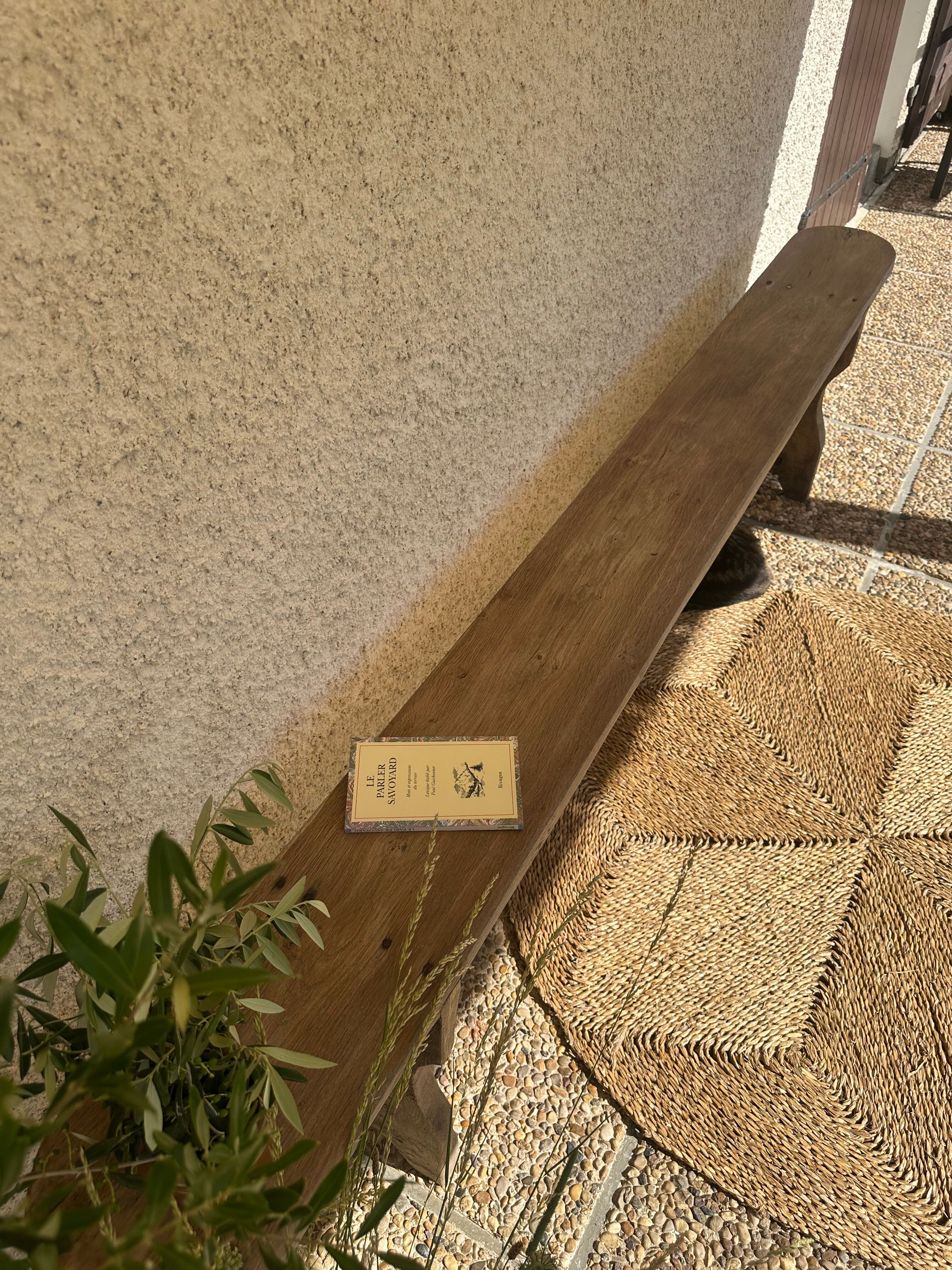 Old oak farmhouse bench measuring 230 cm