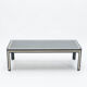 Black wood painted and brass art deco coffee table  circa 1940