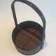 Leather wall magazine rack. In the style of Jacques Adnet.