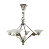 Art Deco chandelier Petitot with 5 lights, Atelier Petitot, year 20