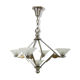 Art Deco chandelier Petitot with 5 lights, Atelier Petitot, year 20