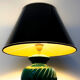 Table lamp in green lacquered porcelain, Italy 70s