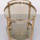 Hollywood Regency round Brass and Nickel Serving trolley 1970s
