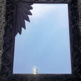 Open carved wooden mirror 90x114cm