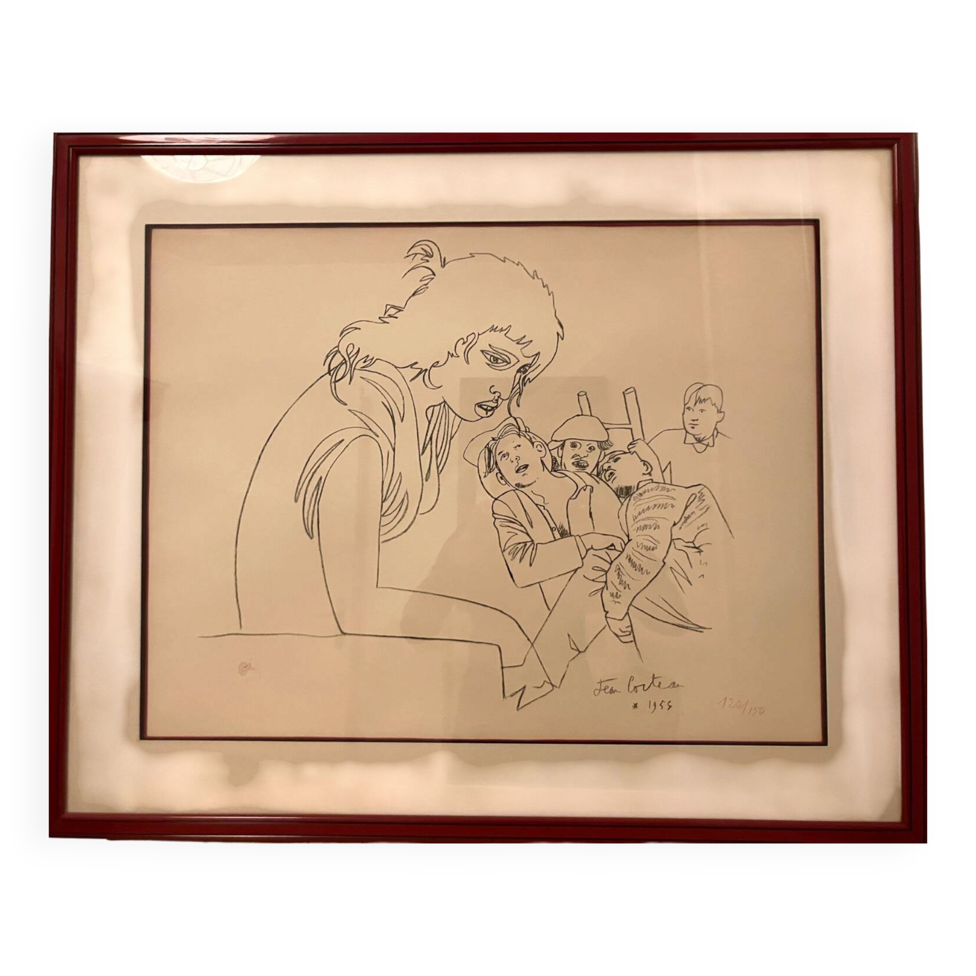 JEAN COCTEAU - "The Children", 1955 - Lithograph 122/150