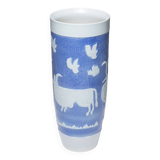 Porcelain vase, visit to the flock, 1950s