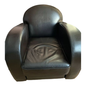 Leather club armchair