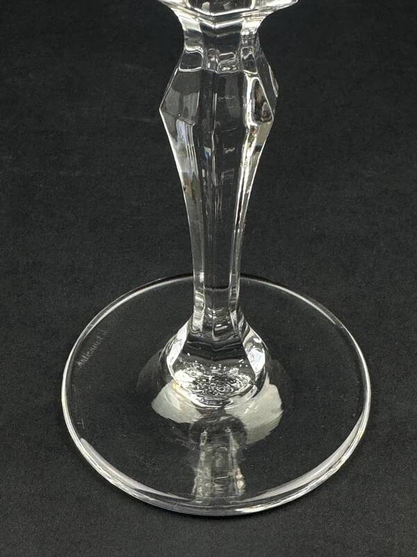 4 verres à vin en cristal taillé Artisanat de Lorraine