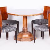 Set of Four Restored ArtDeco Chairs, Halabala, UP Zavody, Beech, Czechia, 1930s
