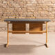 Casala double office in solid beech renovated and restyled, circa 1960