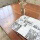 Double-sided walnut counter desk 1900