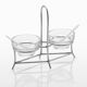 Antique condiment server – Salt / Pepper in silver-plated metal