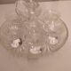 Service 1 carafe, 6 glasses and 1 tray in crystal.