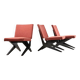 Set of 3 Scissor Easy Chairs Model FB18 by Architect Jan van Grunsven for Pastoe Netherlands 1955