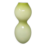 1970s Astonishing Space Age Green Vase in Murano Glass. Made in Italy