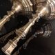 Regency candle holders in gilded bronze