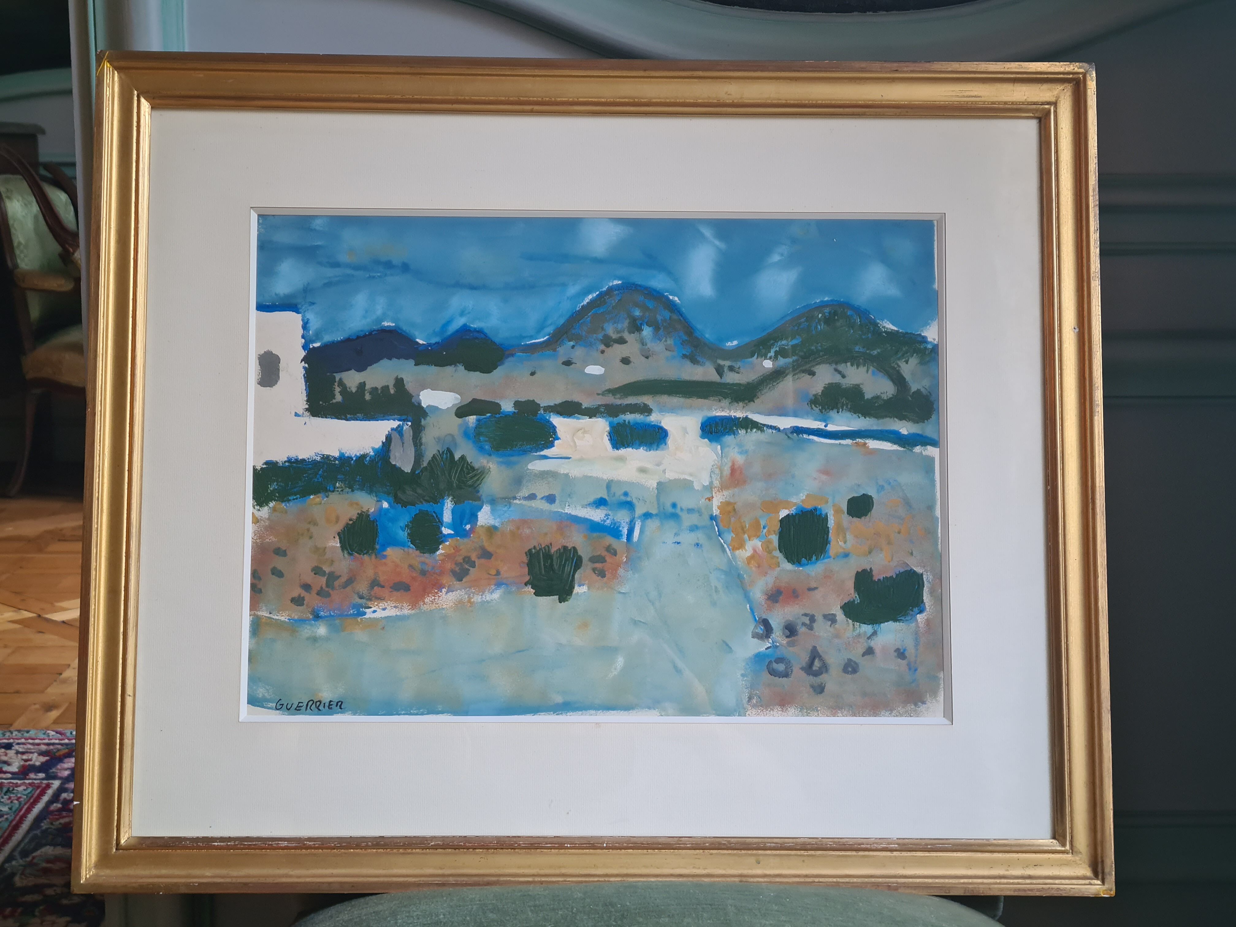 Gouache et aquarelle de Raymond Guerrier (1920-2002)