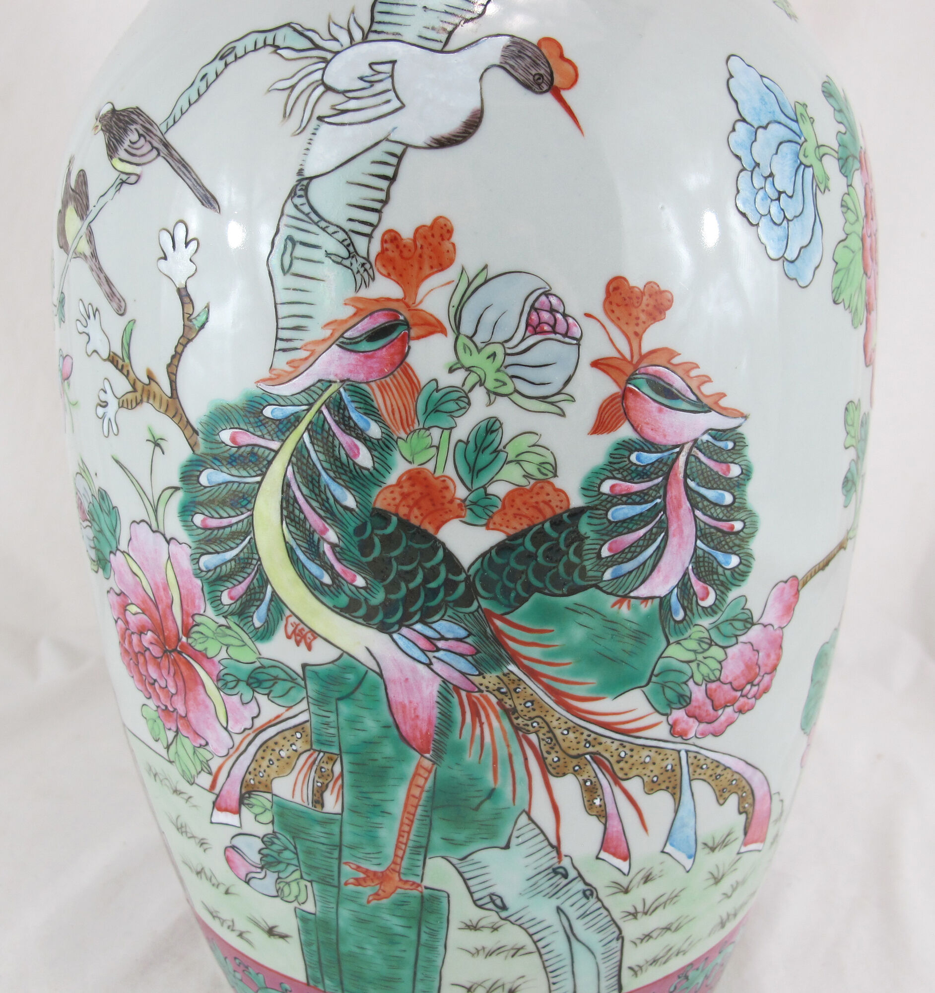 Vase chinois famille rose fin 19è début 20è siècle