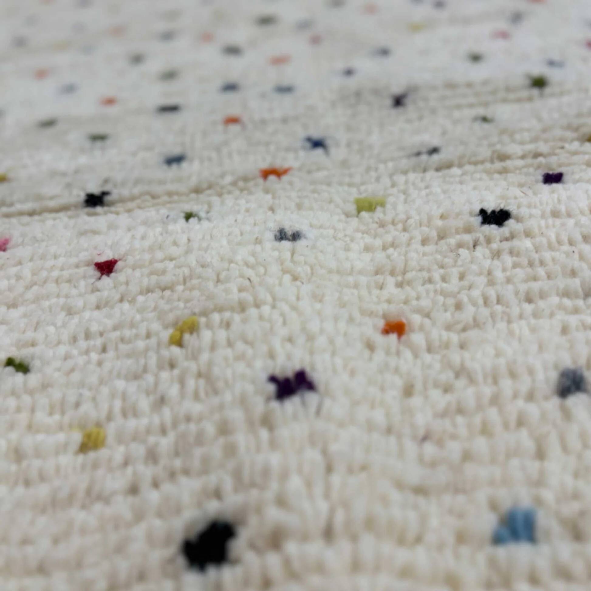 Beni Ouarain Berber Rug • Small colored dot pattern