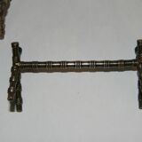 Silver metal bamboo pattern knife holder circa 1950