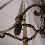 Brass Art Deco wall coat rack, 136 cm wide