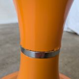 Orange Vintage Mushroom Stool “Jurček” by Meblo, 1960s – Space Age Retro