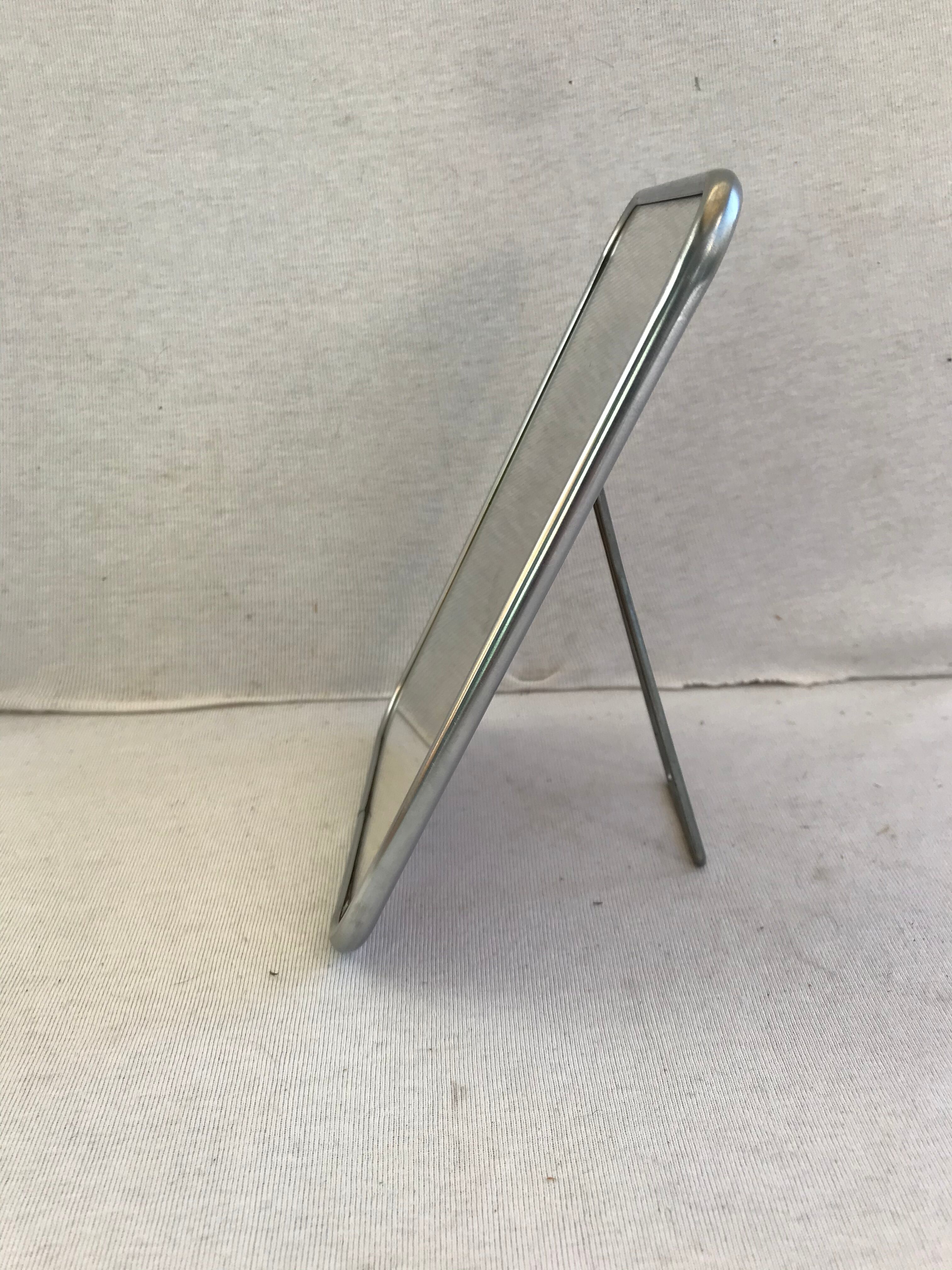 Former mirror barbier contour alu and tripod 14x20cm
