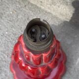 Small red ceramic lamp