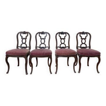 Suite de 4 chaises époque Napoléon III