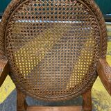 Fauteuil enfant en cannage style Louis 16