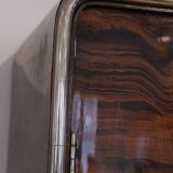 Bauhaus Wardrobe in Palisander Optic, Steel Tube and Chrome, Germany, 1930s