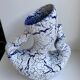 Vase design fat lava blue 70s