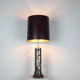 Set of 2 Chinese vintage table lamps with bamboo decor