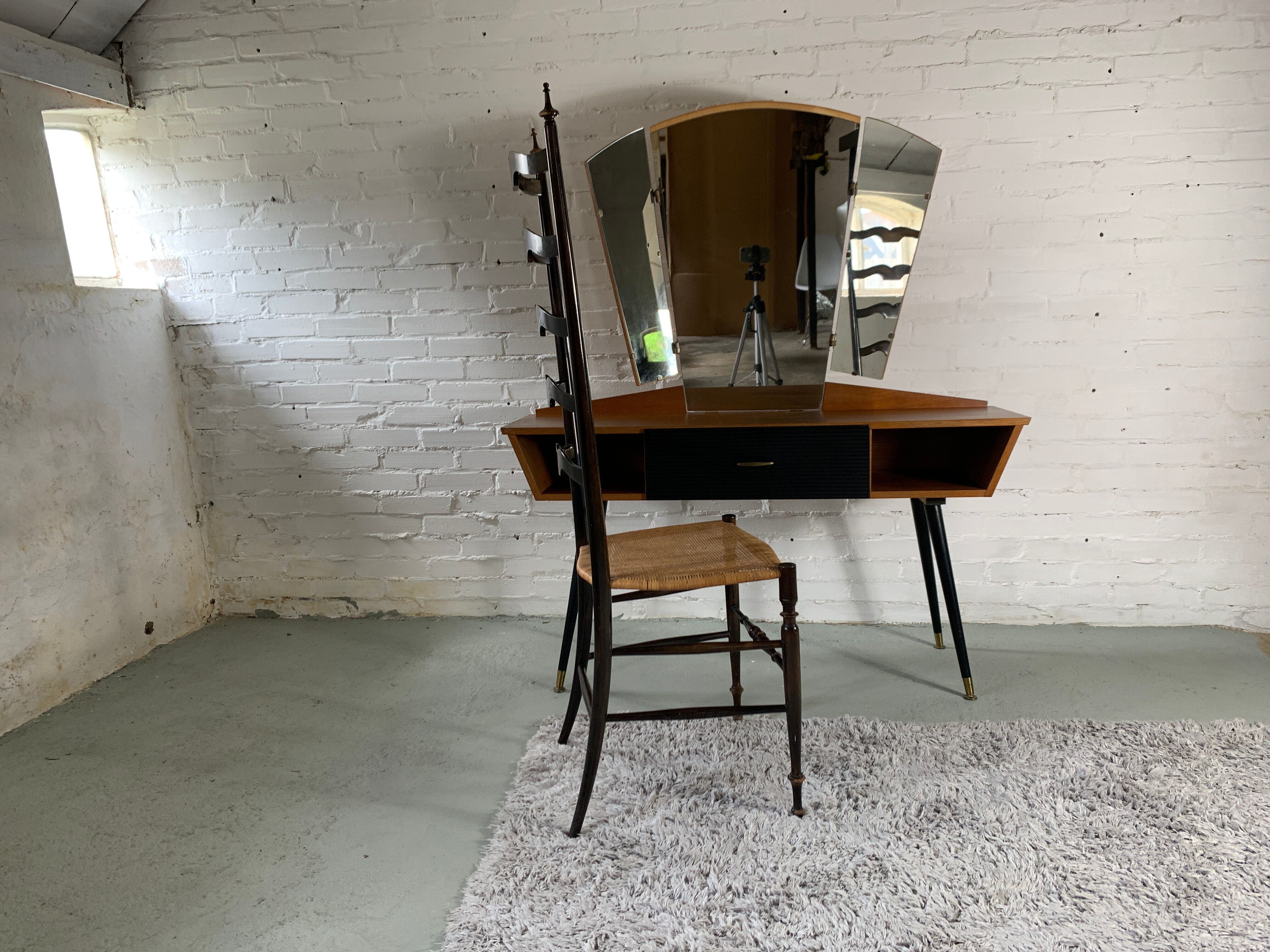 Vintage dressing table  with mirror, 1950s