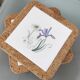 Pair of vintage botanical trivets in ceramic and cork – Yes