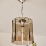 Lustre Gino Vistosi, verre et acier, Italy, circa 1970