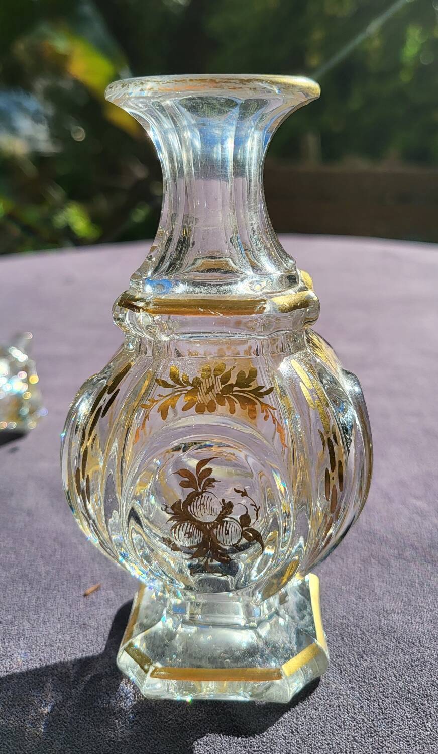 Flacon en cristal orientaliste XIX eme