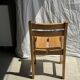 Vintage pine chair, old ski resort furniture